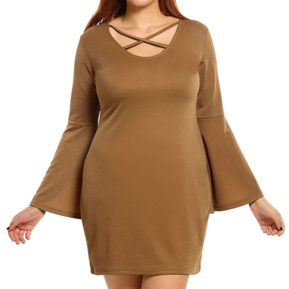 LOWEST‼️NWT plus size casual trumpet sleeves